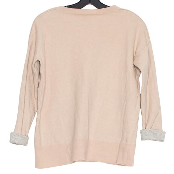 Vince Sweater Minimalist Neutral Quiet Luxury Scandi Cozy Cuffed Sleeve Small - Picture 2 of 6
